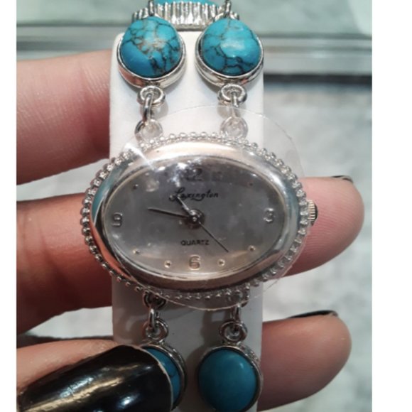 Lexington Watch and Bracelet Set turquoise silver - Picture 4 of 6